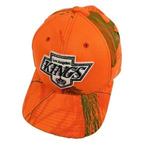 Los Angeles Kings '47 Vintage Hockey Hat Blaze Orange Camo Realtree Strapback